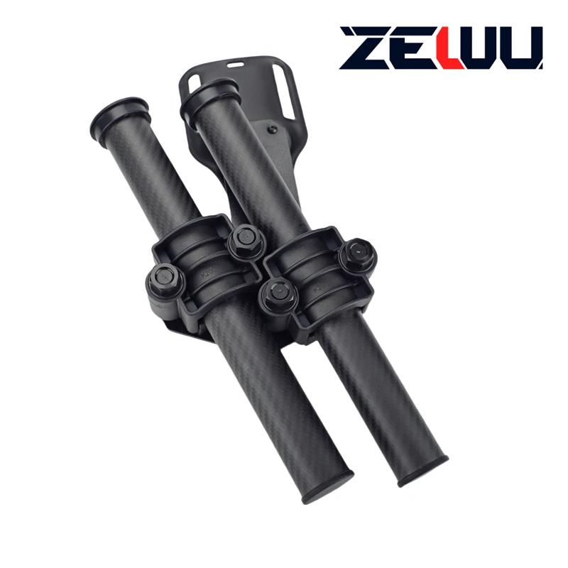 ZEWU-Tactical Seta Aljava, Suporte De Fibra De Carbono, Cinto Portátil, Correia, Caça, Tiro Com Arco Acessórios, 2 Tubos - Image 1