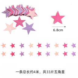 Banners De Corda De Guirlanda De Papel Para Festa, Banner De Casamento, Decoração De Parede De Casa, Favores Do Chuveiro Do Bebê, Estrela, 4m - Image 3