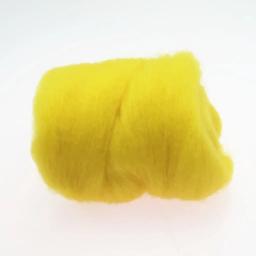 Fibra de lã para feltragem por agulha, feltragem úmida, fiação artesanal, materiais artesanais, série colorida amarela, 66S - Image 5
