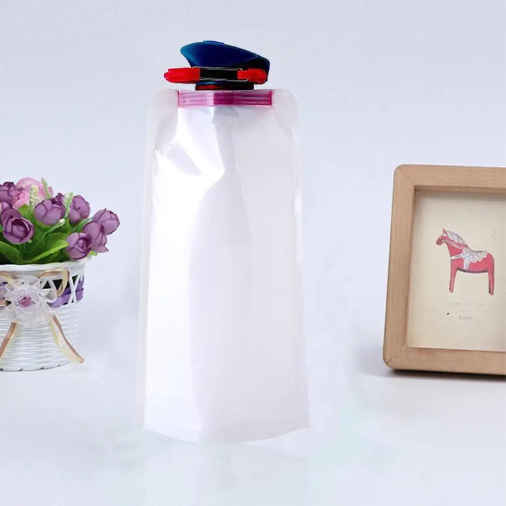 700ml portátil dobrável saco de água impermeável esportes ao ar livre fitness ciclismo recipiente de água garrafa de água chaleira - Image 1
