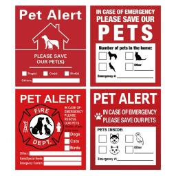 Adesivo alerta interno para animais estimação, etiquetas aviso à prova d'água duráveis, para cães gatos, decalques - Image 2