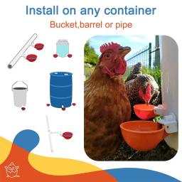 Alimentador automático de água de frango, bebedouro automático, alimentação de aves, rega, 4pcs - Image 5