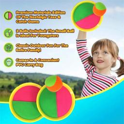 Raquete de praia de plástico com bola de velcro, brinquedos esportivos ao ar livre, jogo externo Toss and Catch Paddle, Perfect Beach Playground Sets - Image 1