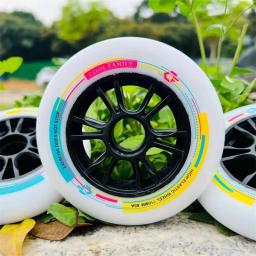 Roda de patins de velocidade inline para pista indoor, bom rebote, boa aderência capacidade pneus PU, alta elástica, 85A, 90mm, 100mm, 110mm - Image 1