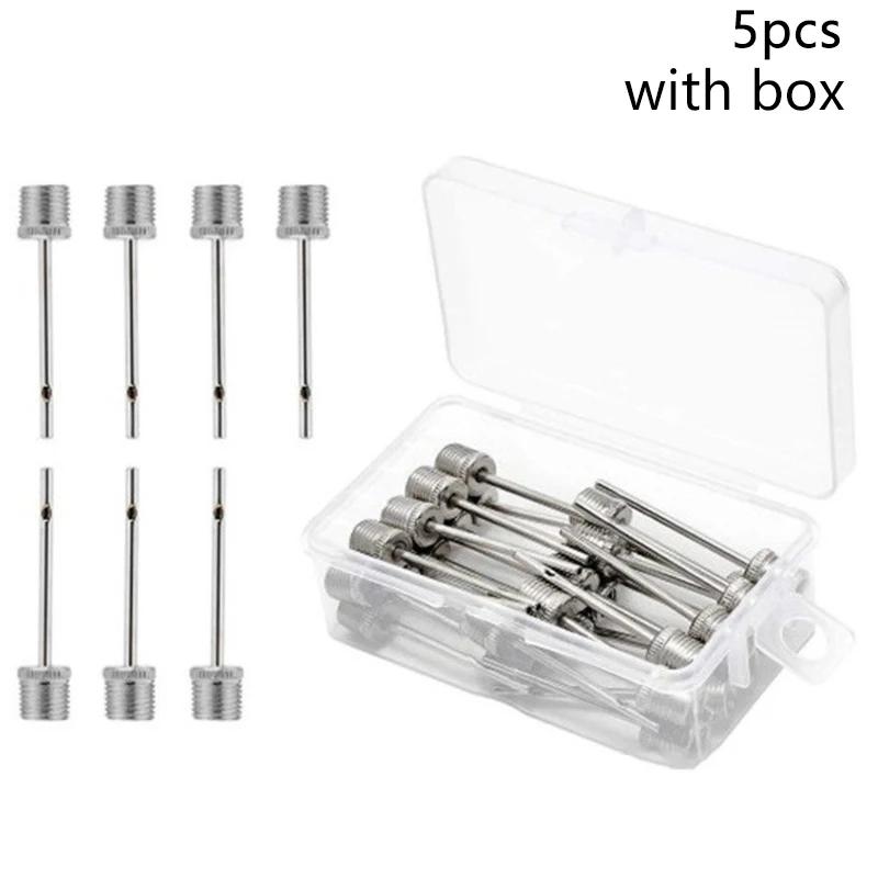 Aço inoxidável Inflando Bomba Agulha, Válvula de Ar Adaptador, Esporte Bola, Futebol, Basquete, Futebol, Inflável, 5 Pcs, 10 Pcs, 20Pcs - Image 1