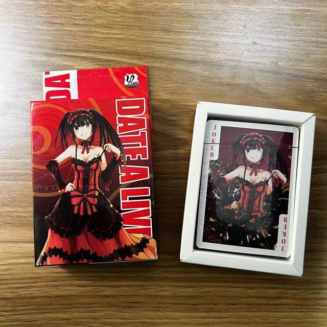 Conjunto de Cartões de Anime Data A Live em Capa Dura com Caixa, 54 Peças para Cosplay e Jogos de Tabuleiro