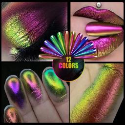 Colorido camaleão glitter cromo espelho em pó efeito metálico y2k espelho mágico decoração esfregando pigmento floco manicure accessorie - Image 3