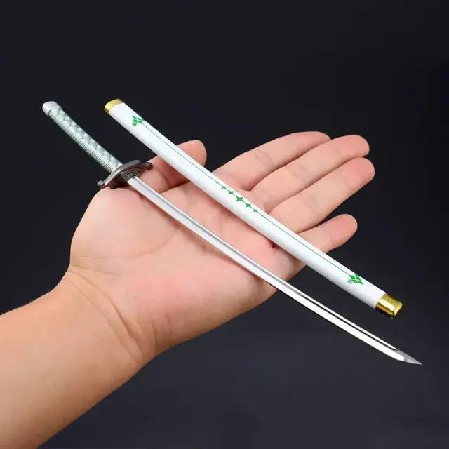 Ulquiorra Cifer Anime - Katana Bruta de Metal, 26cm, Presente Artesanal para Fãs de Samurai e Cultura Japonesa