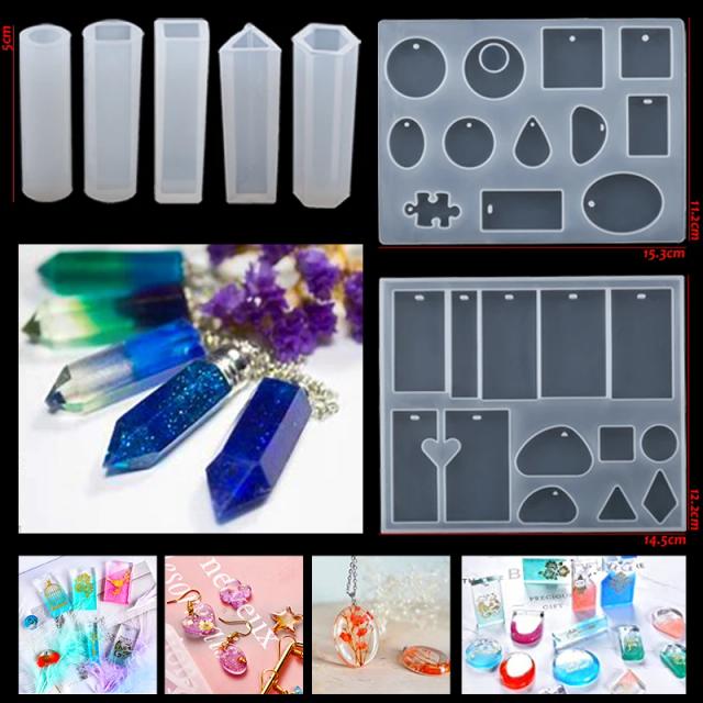 Kit Completo para Criação de Joias em Resina Epóxi com Moldes de Silicone, Flores Secas e Acessórios DIY