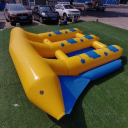 Inflável barco jangada flutuador, jogo de água, peixe voador ventilador, assento, tubo rebocável, 6 pessoa - Image 2