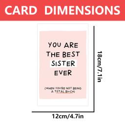 Cartão criativo do aniversário, Melhor presente para amigos, Família e Irmãs, Cartão engraçado do aniversário, 1pc - Image 2
