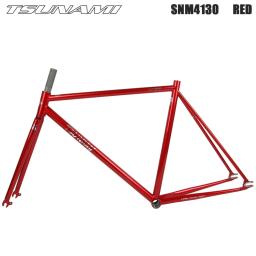 Tsunami snm4130 700c conjunto de quadros de bicicleta de engrenagem fixa 50/52/55cm pista de corrida de aço cromado fixie quadro de bicicleta peças de bicicleta de alta qualidade - Image 3