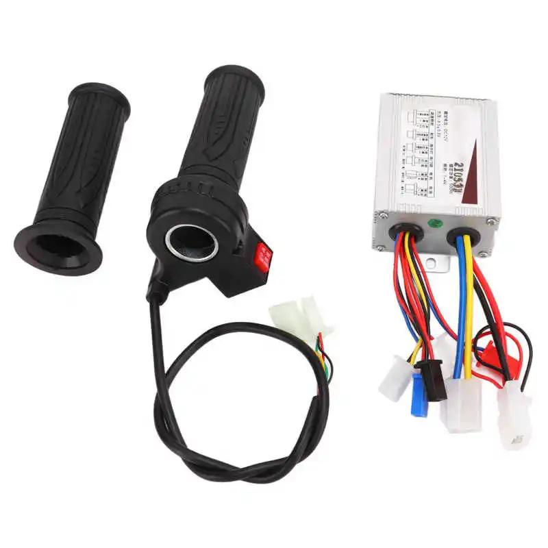 O motor bonde 12v/24v/36v 500w escovou o controlador e o aperto do acelerador de 3 velocidades ajustados para triciclos elétricos das bicicletas - Image 1