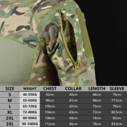 Me- camisa de caça camuflagem do exército, uniforme militar tipo ii para treinamento, air, paint, equipamento tático - Image 6