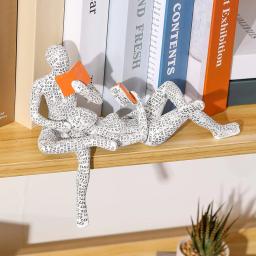 Estátua do pensador da leitura das mulheres para a decoração Home, Decoração abstrata moderna na prateleira, Mesa, Escultura estética, Decoração do quarto - Image 6