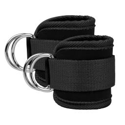 Correias acolchoadas do tornozelo do neopreno ajustável, punhos dobro do anel-D, cinta do treinamento do pé do peso, abdutores de segurança do esporte, correias do Gym - Image 6
