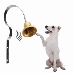 Profissional alto claro bronze campainha formação com parafusos, sino pendurado para cães potty, Pet fornecimentos - Image 1