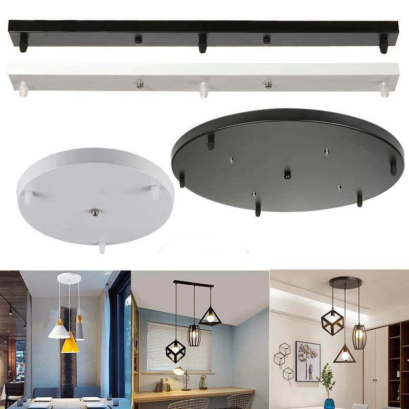 2/3/4/5/6 furos base da lâmpada titular acessórios do candelabro suporte luz pingente display montado dossel base placa prateleira teto - Image 1