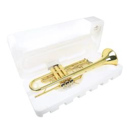 Trompete Padrão com Pano de Limpeza e Luvas, Instrumento Estudantil de Bronze, Adequado para Banda Escolar, Orquestra, Iniciantes - Image 5