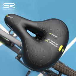 SR-Sela de bicicleta confortável para homens e mulheres, assento MTB macio, bicicleta de estrada, esporte, off-road, casual, à prova de choque, ciclismo, sela de espuma oca - Image 3
