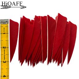 Penas de Turquia Natural para Tiro com Arco, Escudo Cortado, Fletches Pena, Fletching Seta, Vanes Marrom, 3in, 50PCs - Image 2