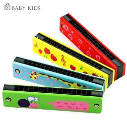 Cute Harmonica for Children, Instrument Musical, Montessori Educational Toys, Cartoon Pattern, Wind Instrument, Gift for Kids, 16 Buracos - Image 1