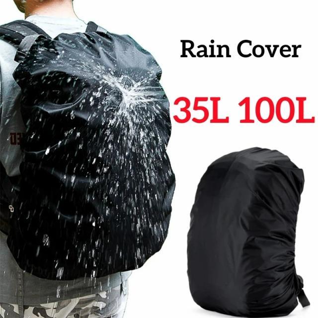 Capa Mochila Impermeável para Acampamento e Atividades ao Ar Livre - Protetor contra Chuva e Poeira para Saco de 30L a 40L