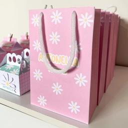 Adesivos de papel com flor rosa, 50pcs, cartas penduradas, para aniversário, decorações de festa de casamento, presentes diy, embrulho - Image 4