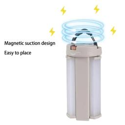 Lanterna LED portátil com dupla Fonte de Luz, Lâmpada Camping, Foldable Pendurado Luzes, Outdoor Caminhadas Tent, Holofote Forte, Fonte 3 Folhas - Image 5