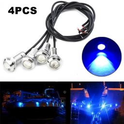 4 pçs/set azul led barcos marinhos luzes à prova dip68 água ip68 popa luz subaquática lâmpada de sinal iate marcador lateral peças luz cortesia - Image 1