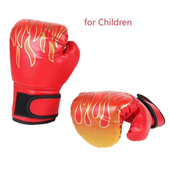 Luvas de Boxe de PU para Treinamento em Kickboxing, Muay Thai, Karatê e Taekwondo para Adultos e Crianças