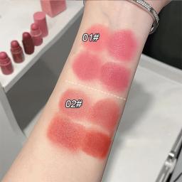Gege Bear Velvet Matte Crayon Lipstick, impermeável, antiaderente, minúsculo batom, maquiagem super stay, rosa vermelha, desgaste longo, 4 em 1 - Image 6