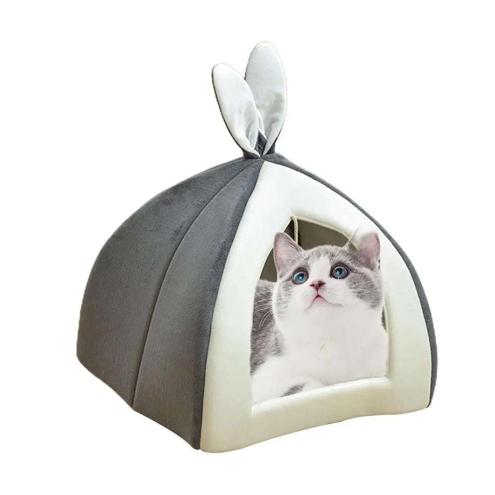 Cama Ninho Super Macio para Pets em Formato de Orelha de Coelho Pelúcia