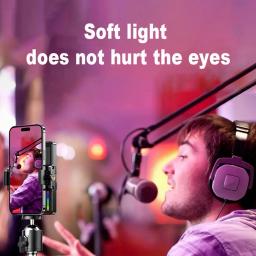 Dimmable RGB LED Video Light, Fotografia Fill Camera Lighting Panel, Hot Shoe Port para Vlog Live Streaming DSLR, 3000-9000K - Image 3