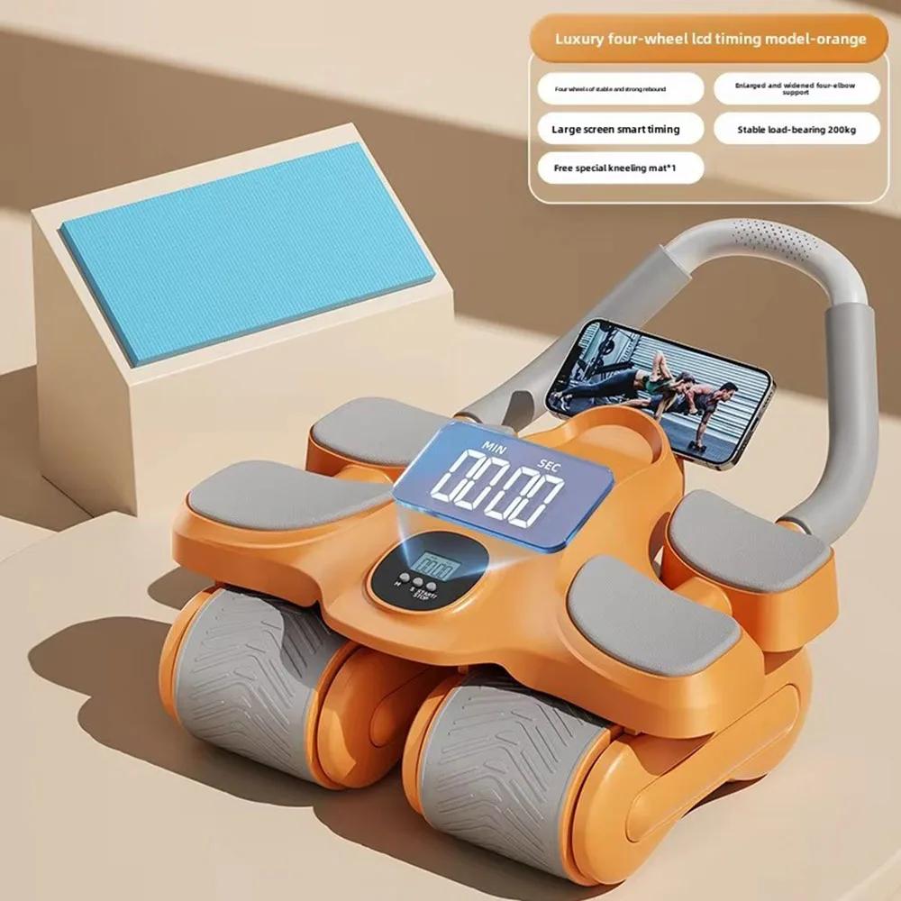 Roda abdominal de quatro rodas, rebote automático, artefato de treinamento muscular abdominal, fitness em casa, dispositivo de treinamento de barriga fina - Image 1