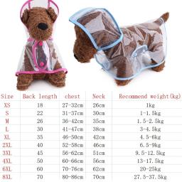 Impermeável transparente com capuz para cães médios e grandes, Casacos de chuva impermeáveis, Borda colorida, Pet Shop - Image 3