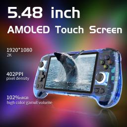Anbernic RG556 Console de jogos portátil, 5,48 "tela AMOLED, 1080x1920, Android 13 Unisoc T820, 5G WiFi, Bluetooth, PSP, PS2 Jogos - Image 3