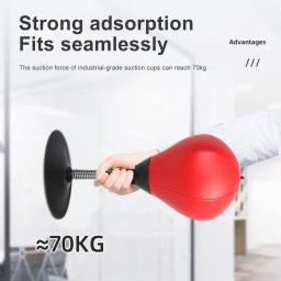 Saco de perfuração com ventosa e suporte, Bola de velocidade de boxe, Equipamento de boxe para adultos e crianças - Image 4