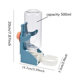 Dispensador de água alimentador automático de pássaros Alimentador de papagaio Recipiente de semente de periquito transparente Bebedor de alimentos para gaiola, 1Pc, 2Pcs - Image 3