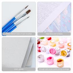 Chenistory-kit de pintura a óleo para adultos, animais, idosos, artesanato, coloração com números, decoração, casal - Image 5