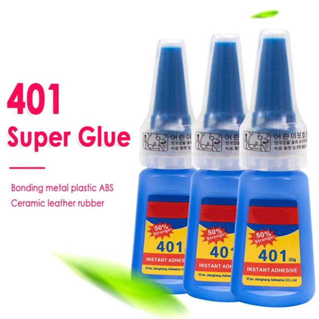 Cola Super Forte Multifuncional 401 - 20g de Adesivo Imediato para Madeira, Cerâmica, Couro, Plástico e PVC