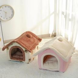 Soft Enclosed Pet Bed, Deep Sleep House, almofada removível, barraca para gatinhos, cachorro, cama, cachorro, gato, inverno, suprimentos - Image 6