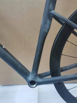 2024 novo quadro de carbono para bicicleta de estrada mais leve, todo o fio interno, grupo eletrônico, tubo de cabeça reniflador de velocidade, conjunto de quadros de carbono 700c - Image 4