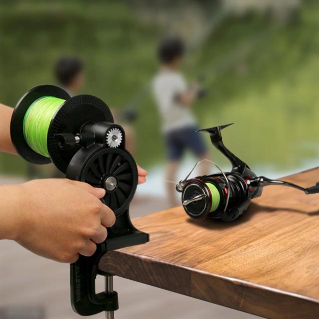 Máquina Portátil de Enrolar Fio com Bobina Ajustável e Braçadeira para Pesca
