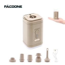 PACOONE-Mini Compressor de ar portátil Bomba de inflação ao ar livre Almofada de ar sem fio, cama bomba de ar - Image 1