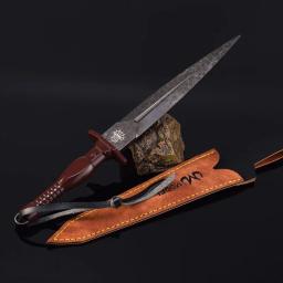 Damasco Aço Espada Jogo Periférico Toy Collection, Cultura Antiga Arma Fria, Uncut Katana Blade Acessórios, Presente, 22cm - Image 5