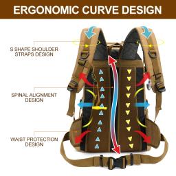 Mochila de viagem impermeável para homens, montanhismo e campismo mochila, trekking saco, escalada e caminhadas saco 50 litros - Image 3