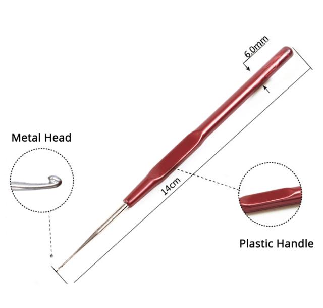 Gancho de Crochê Micro para Dreadlocks - Ferramenta de Cabelo com Agulhas de 0,5mm a 0,8mm para Tranças e Perucas