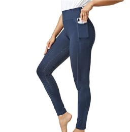 Nova moda esportes assento completo calças de cavalo de silicone feminino equestre roupas esportivas elásticas cintura alta apertado equitação anti deslizamento calças - Image 1