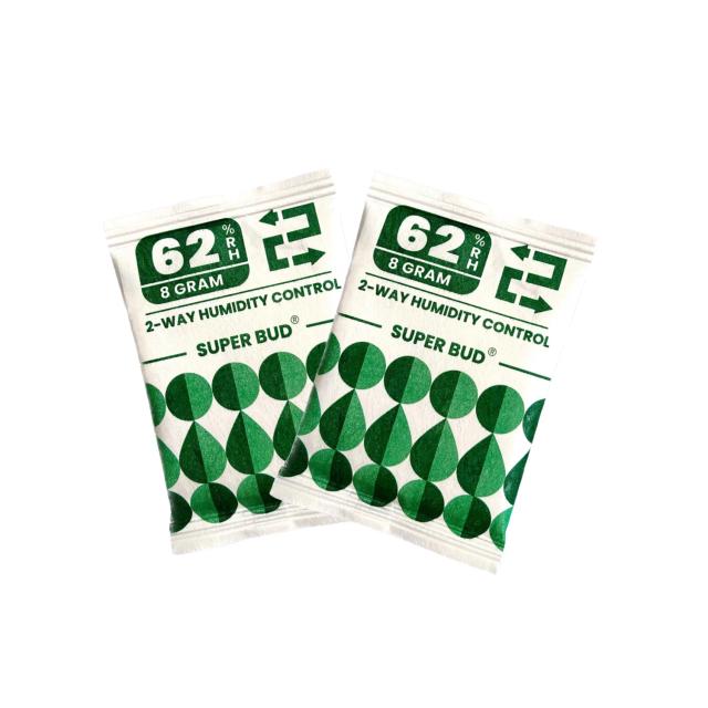 Pacotes de Controle de Umidade para Ervas, 30g, 2-Way Moisture Balancer, Ideal para Buds de Flores, 62% HR, Tamanho 8g